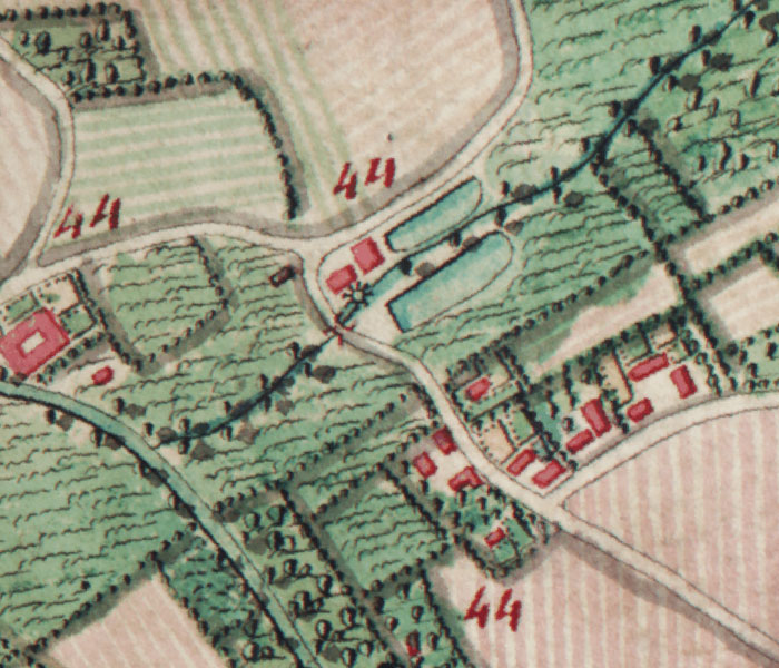 Mention of the Van Themshesmolen on the Cabinet Map of the Austrian Lower Countries and the Principality of Li�ge (1777)