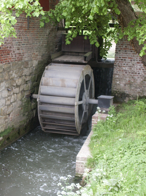 Open spillway gates and halted mill