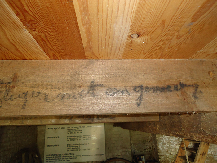 Inscriptions on the beams