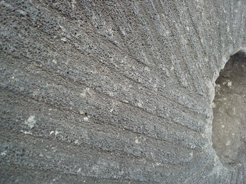 Millstone and its furrows